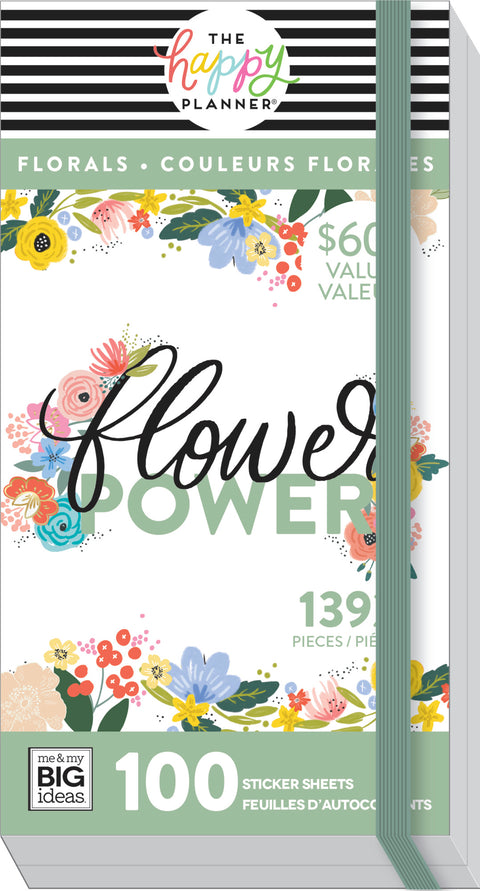 Download Flower Power Mega Value Pack Stickers 100 Sheets The Happy Planner