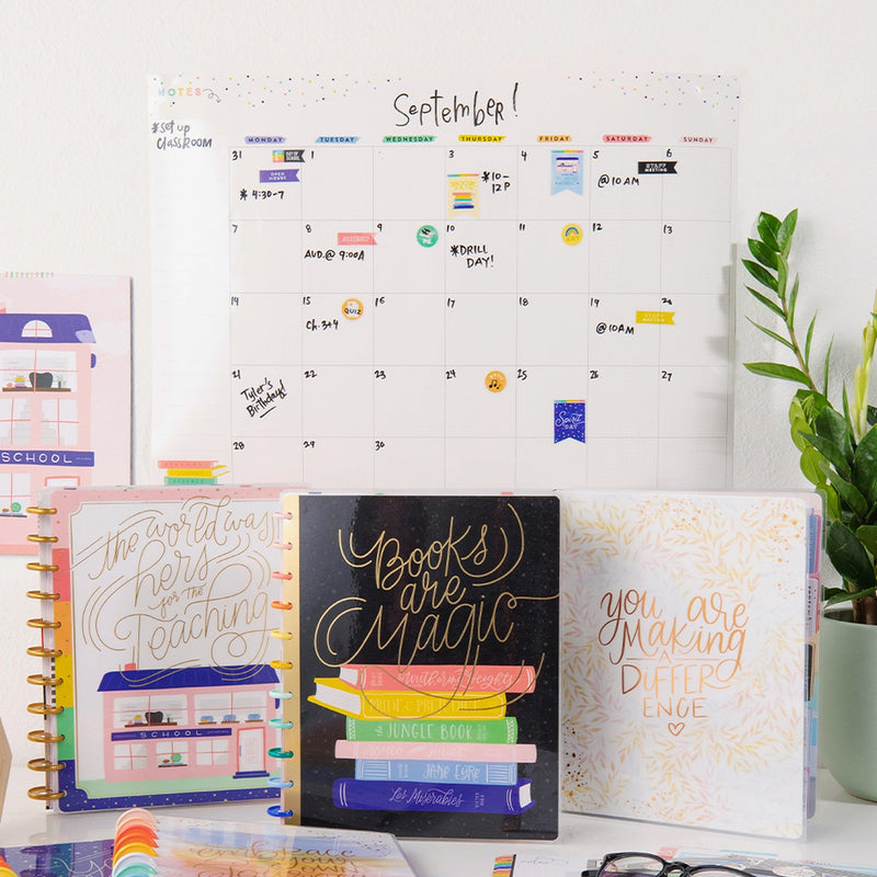 Rolled Monthly Dry Erase Calendar - Happy Plans