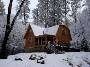 Cabin in the snow