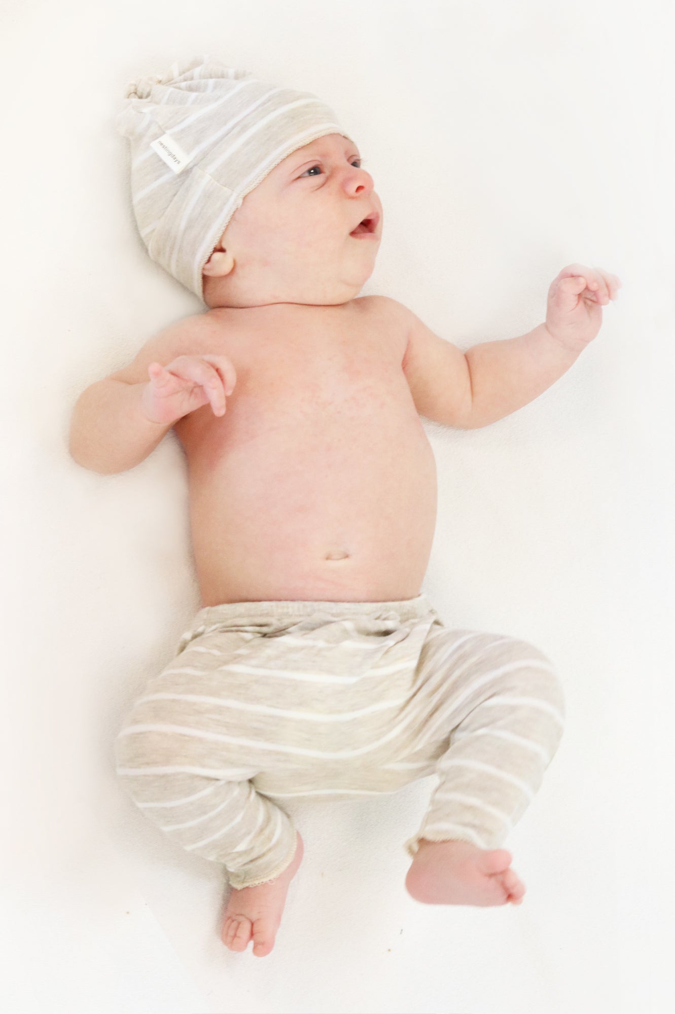 newborn pants and hat set