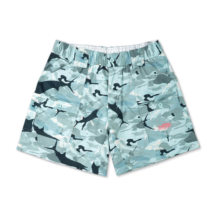 Aftco Camo Original Fishing Shorts 6"