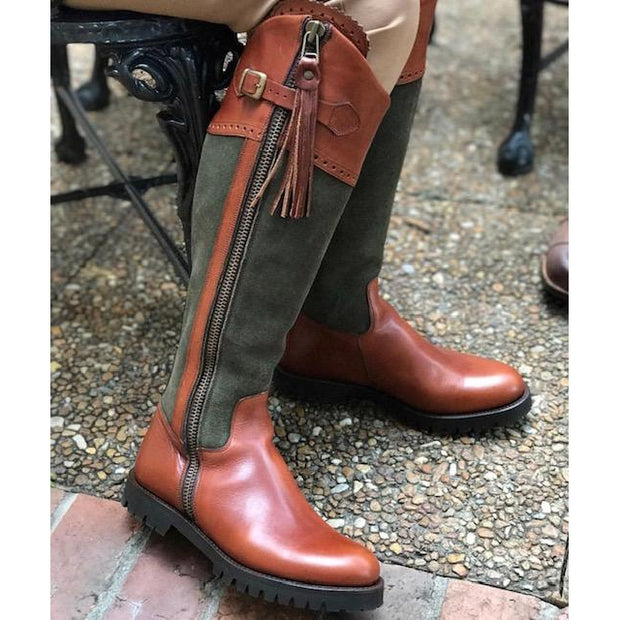 ladies leather country boots