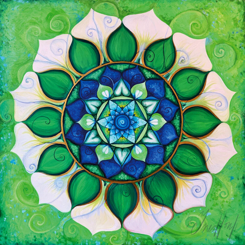 Anahata chakra Mandala, the heart center – Eden Art by Ines Honfi