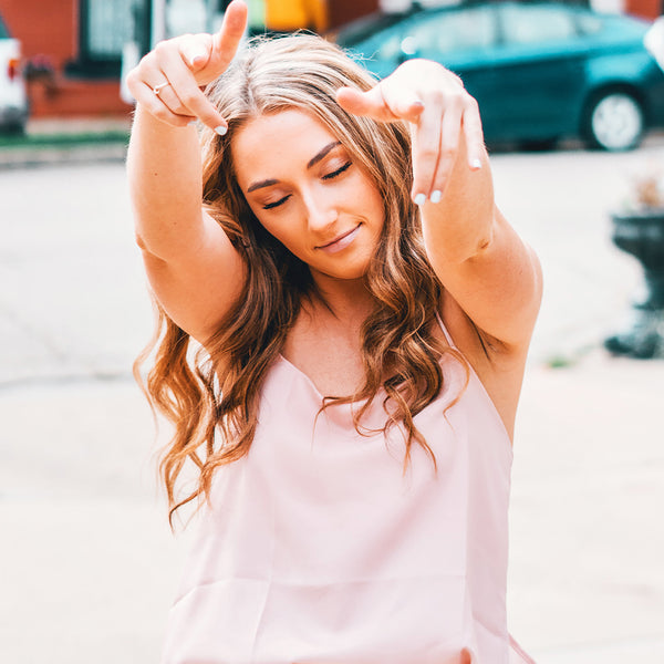 Girl dancing outside