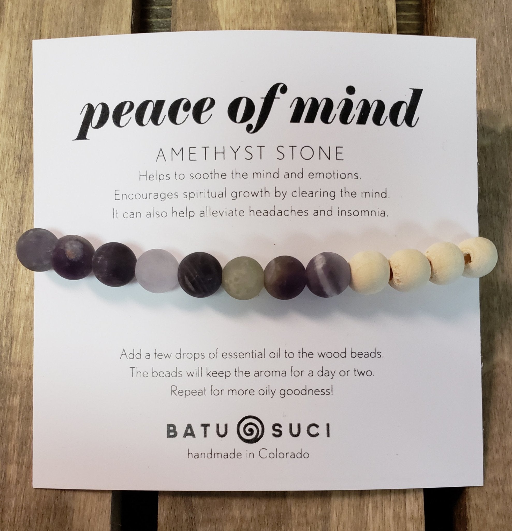 Peace Of Mind Amethyst Beaded Bracelet