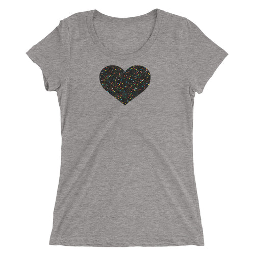 Women's Graphic Tee, Black Heart