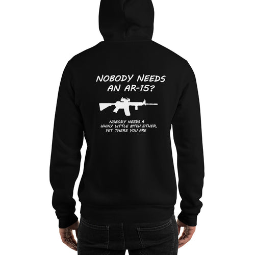 Grunt Style Hoodie, "AR-15" Mens Hooded Sweatshirt