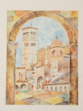 When Work is Love - Assisi Watercolor