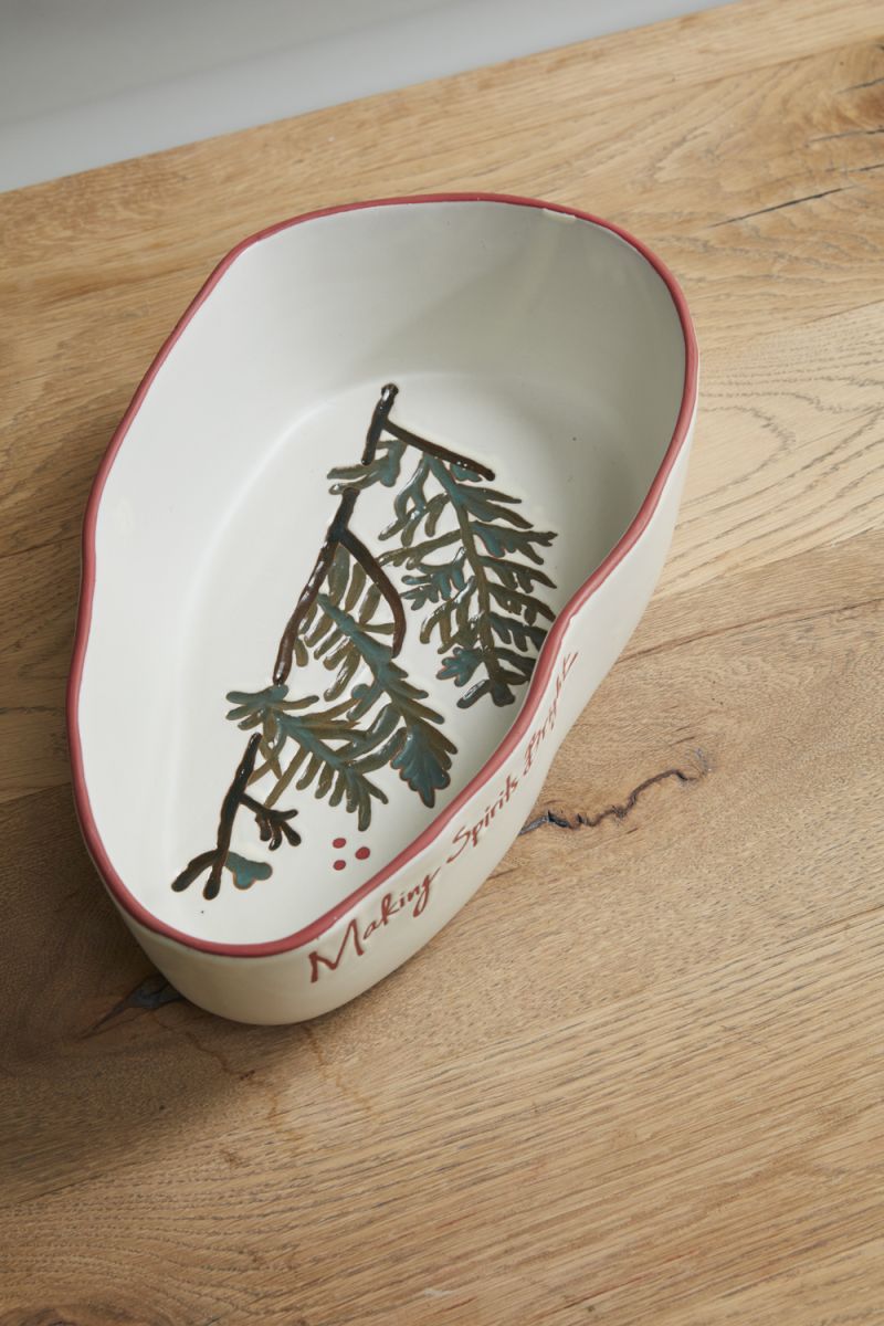  Evergreen Serving Dish 14" x 8" x 3.75" By Accent Decor 