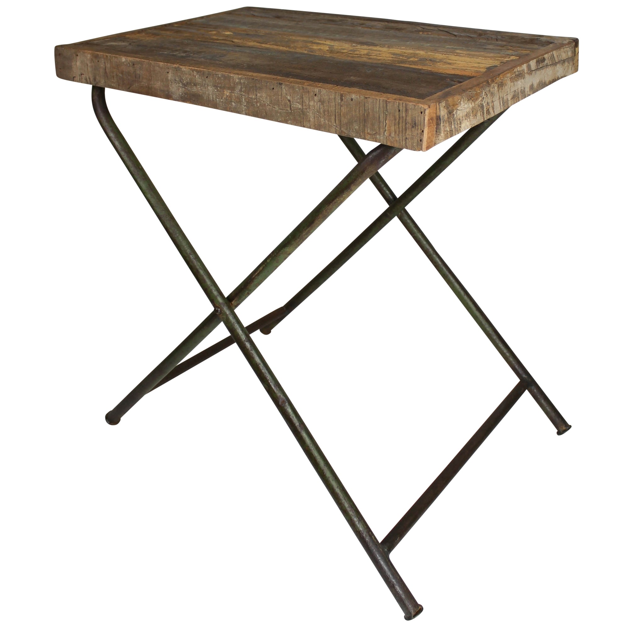  Ingram Folding Tray Table, Reclaimed Wood By HomArt 