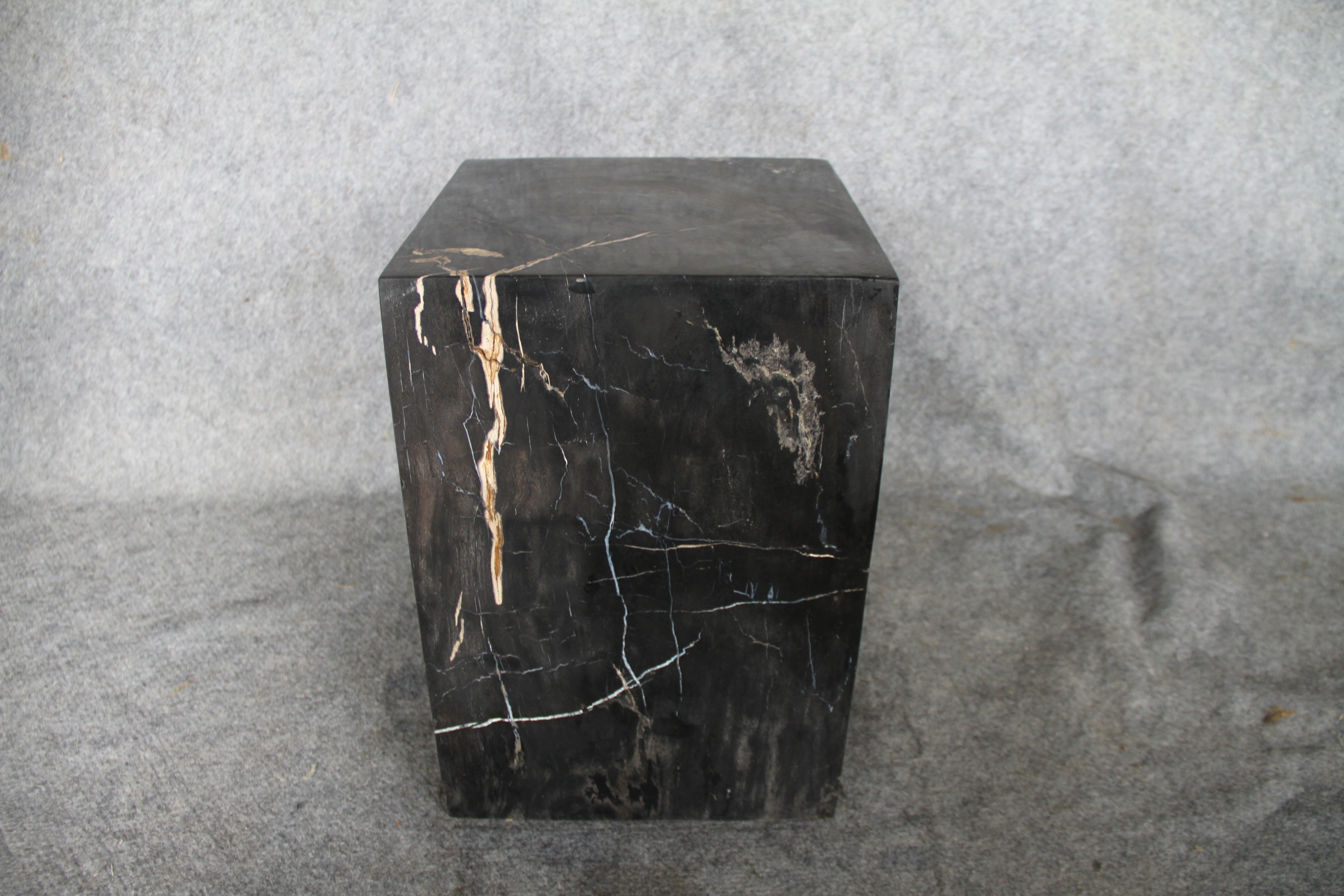  Square Petrified Wood Log Stool 18" x 12" x 12" -004.19 or 4.19 