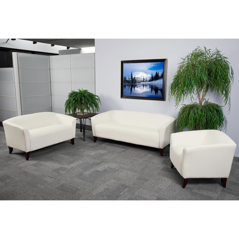  Hercules Imperial Series Reception Set In Ivory Leathersoft By Flash Furniture 