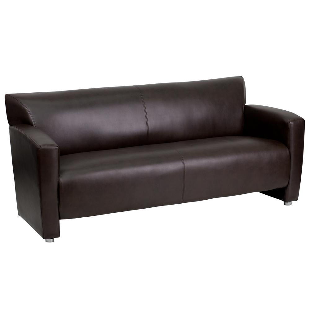  Hercules Majesty Series Brown Leathersoft Sofa By Flash Furniture 