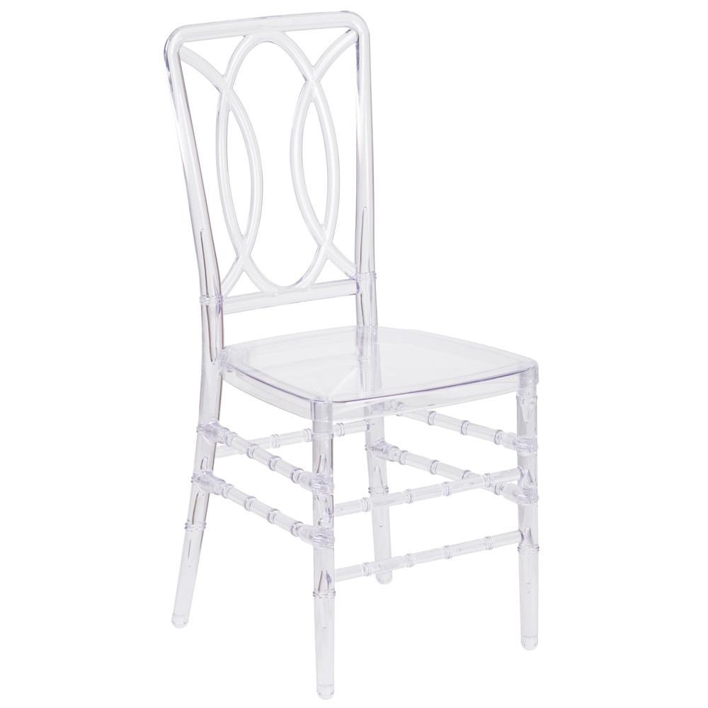  Flash Elegance Crystal Ice Stacking Chair With Designer Back By Flash Furniture 