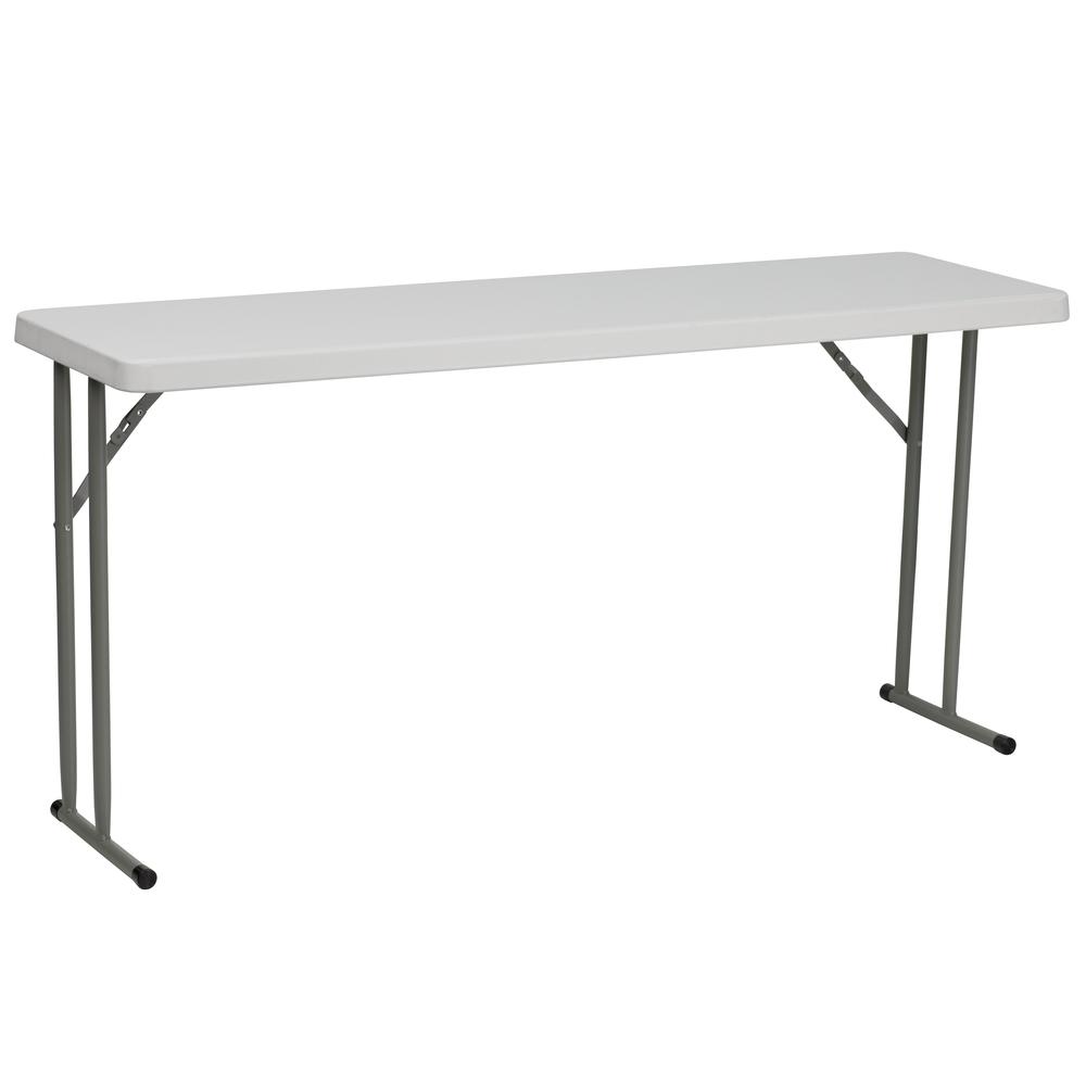  5-Foot Granite White Plastic Folding Training Table By Flash Furniture 