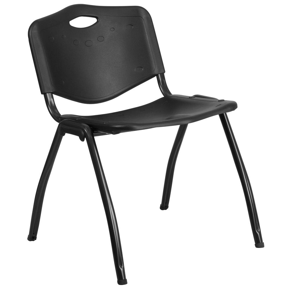  Hercules Series 880 Lb. Capacity Black Plastic Stack Chair By Flash Furniture 