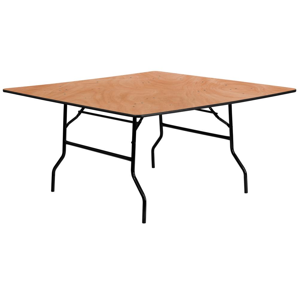  60'' Square Wood Folding Banquet Table By Flash Furniture 