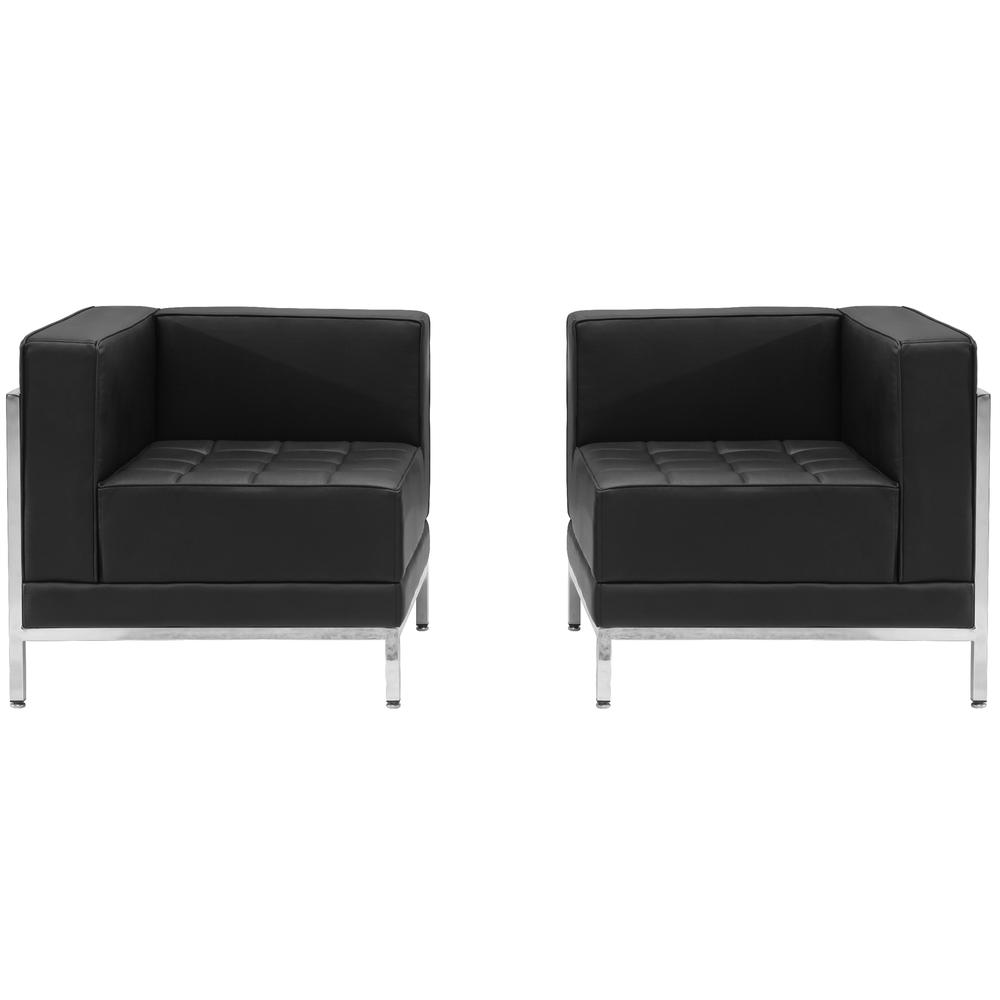  Hercules Imagination Series Black Leathersoft 2 Piece Corner Chair Set By Flash Furniture 