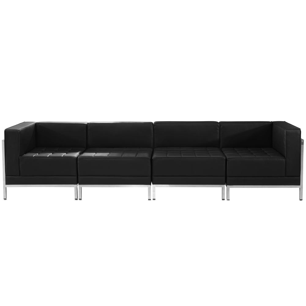  Hercules Imagination Series Black Leathersoft 4 Piece Lounge Set By Flash Furniture 