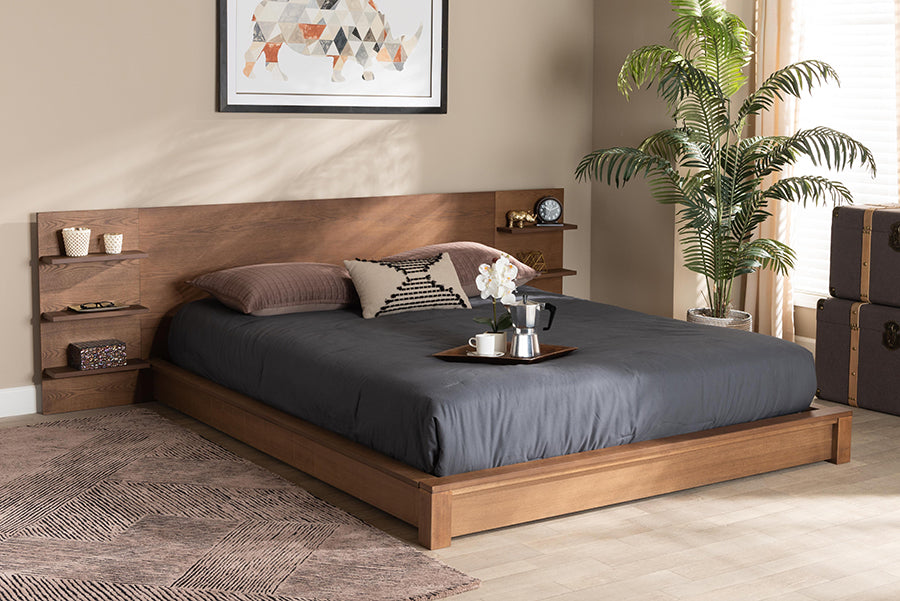 Baxton Studio Elina Modern and Contemporary Walnut Brown