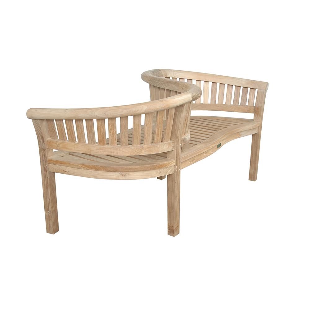  Curve Love Seat 59"W 28"D 32"H By Anderson Teak 