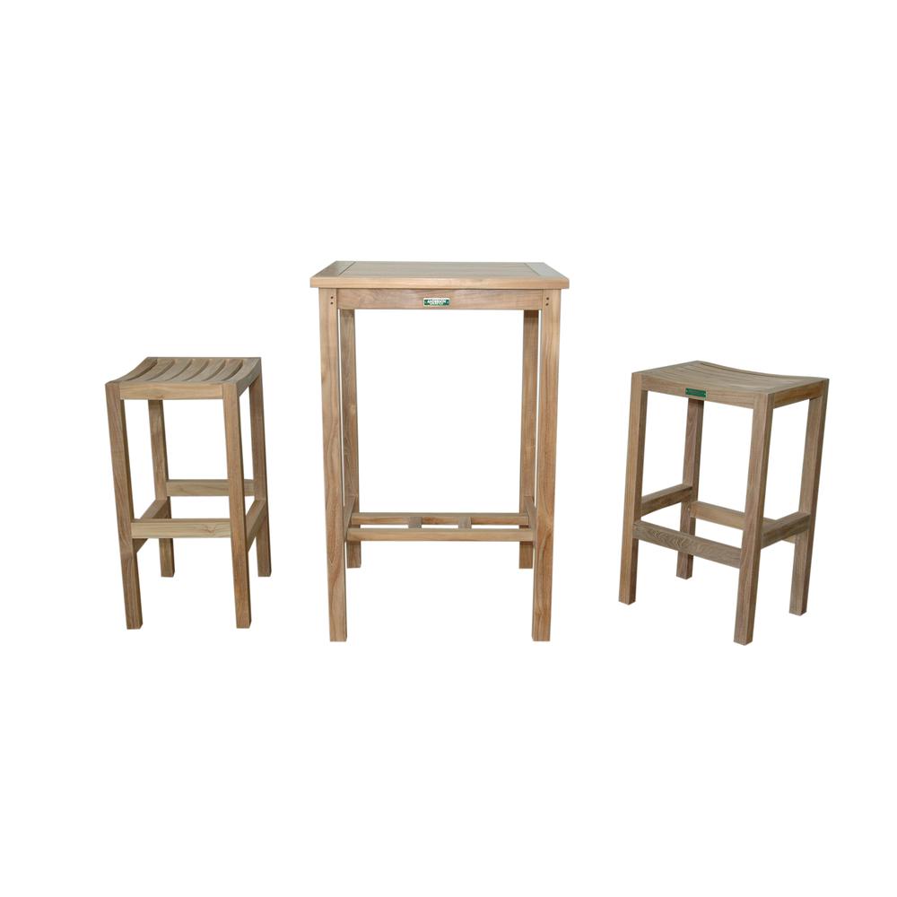  Bahama Montego 3-Pieces Square Bar Set By Anderson Teak 