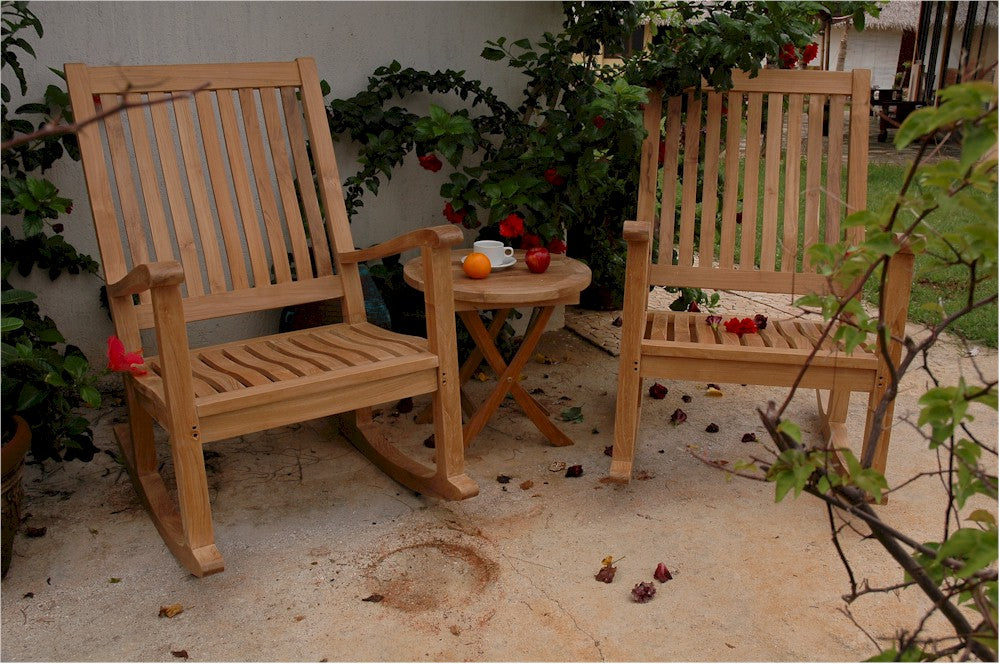  Del-Amo Bahama 3-Pieces Set With Folding Round Side Table By Anderson Teak 