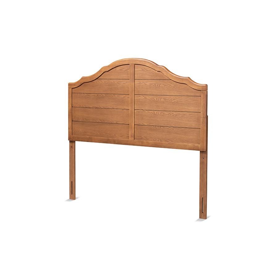  Baxton Studio Clive Vintage Traditional Farmhouse Ash Walnut Finished Wood Queen Size Headboard 