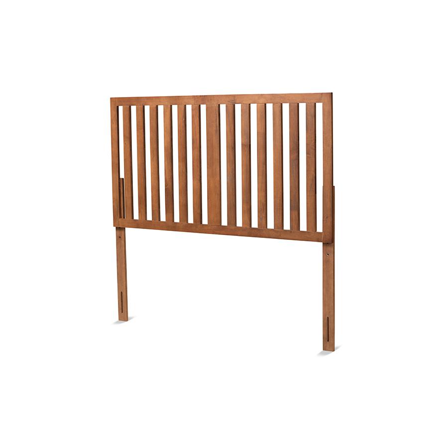  Baxton Studio Oren Modern and Transitional Ash Walnut Finished Wood Queen Size Headboard 