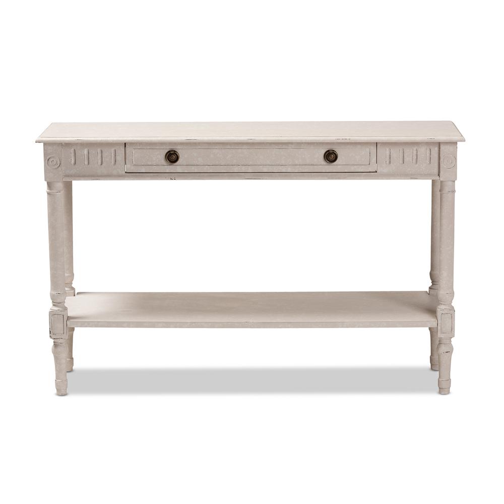  Baxton Studio Ariella Country Cottage Farmhouse Whitewashed 1-Drawer Console Table 