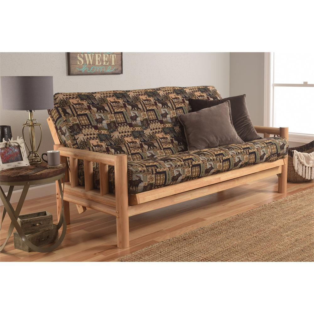  Lodge Frame Natural Finish Peter'S Cabin Mattress By Kodiak 