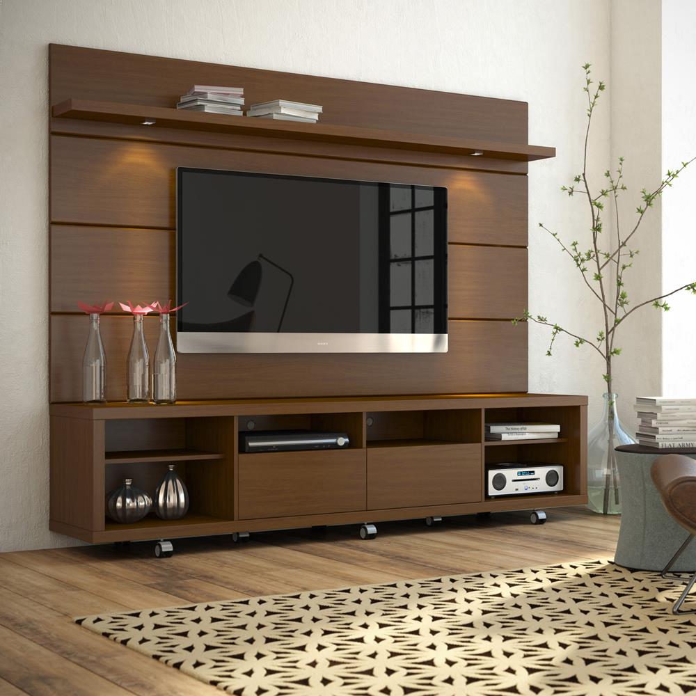 Manhattan Comfort Cabrini TV Stand and Floating Wall TV Panel with ...