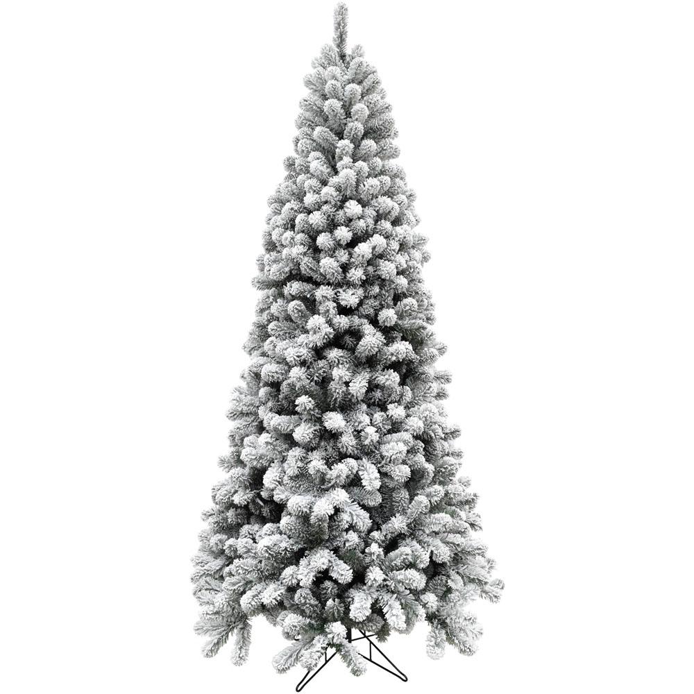  Fraser Hill Farm 7.5' Alaskan Flocked Christmas Tree - No Lights By Fraser Hill Farm 