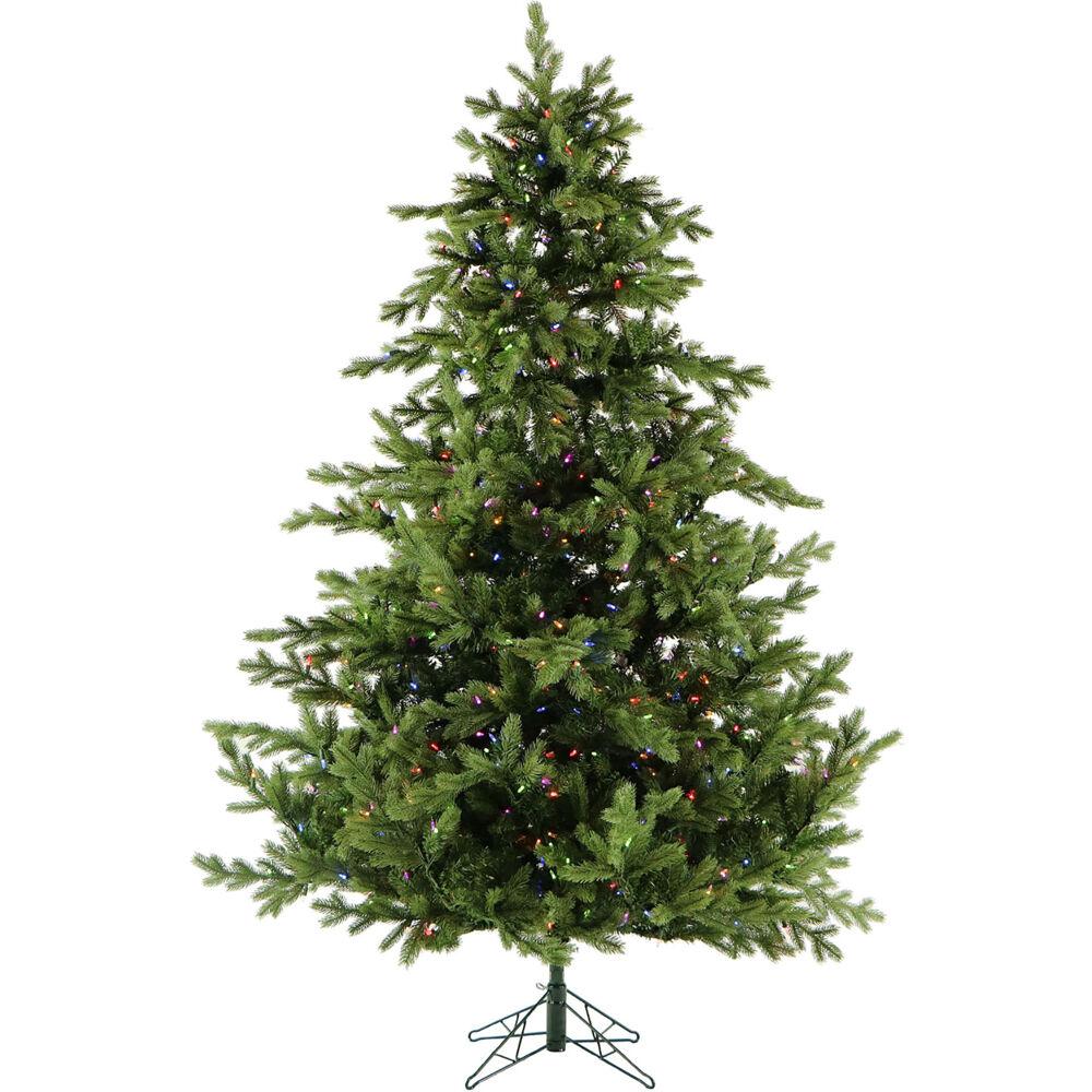  6.5-Ft. Foxtail Pine Christmas Tree with Multi-Color LED String Lighting By Fraser Hill Farm 