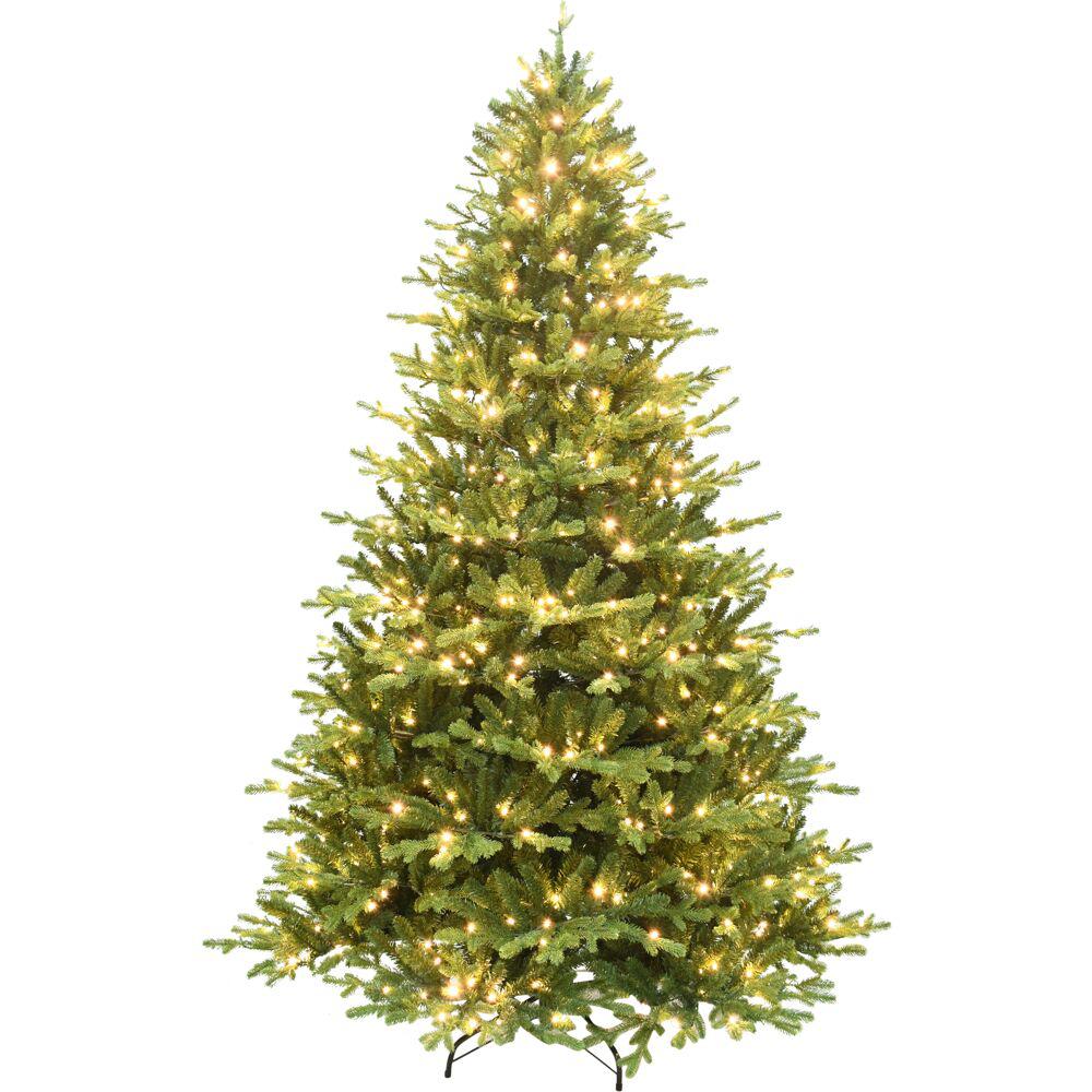  Fraser Hill Farm 9-Ft. Oregon Pine Christmas Tree with Warm White LED Lighting By Fraser Hill Farm 