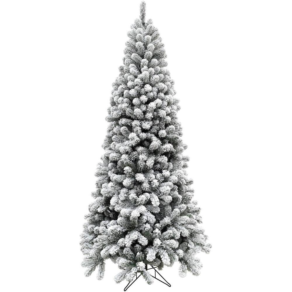  6.5-Ft. Flocked Silverton Fir Christmas Tree By Fraser Hill Farm 