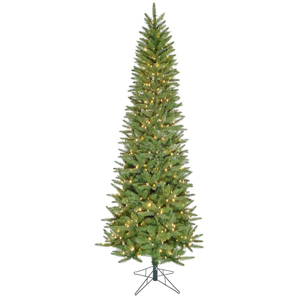  7.5-Ft. Winter Falls Slim-Silhouette Christmas Tree with 8-Function Warm White LED Lighting and EZ Connect By Fraser Hill Farm 