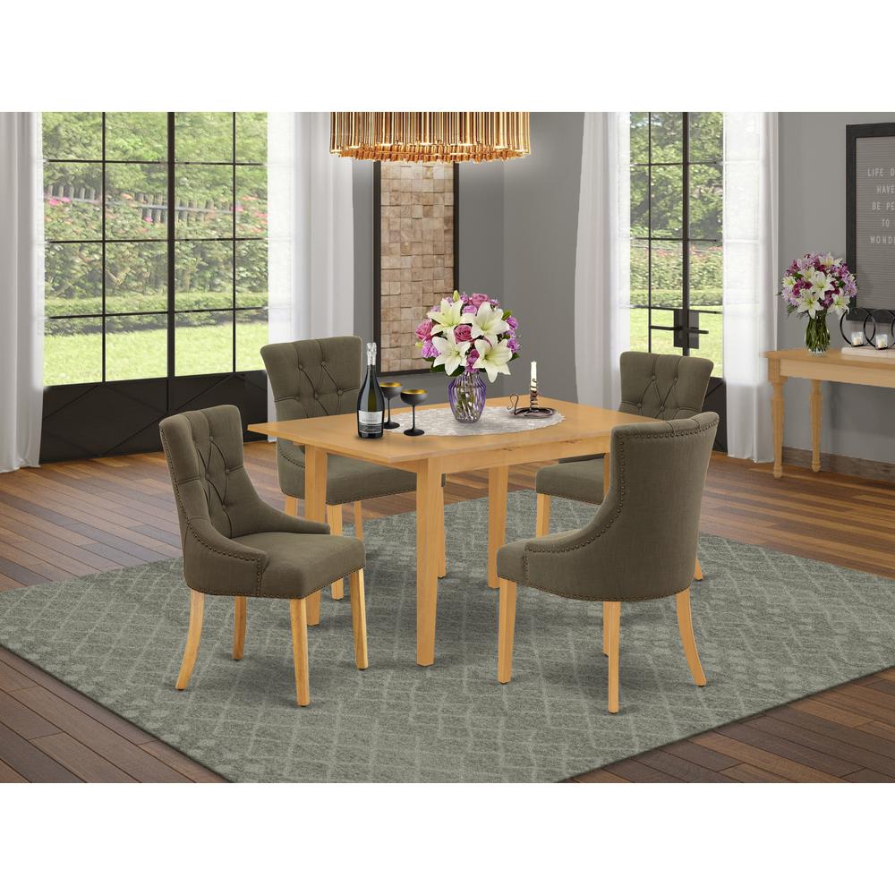  Dining Room Set Oak NOFR5 - OAK - 20 By East West Furniture 