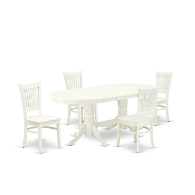 5-Pc Dinette Set- 4 Wood Chair By East West Furniture | Dining Sets | Modishstore