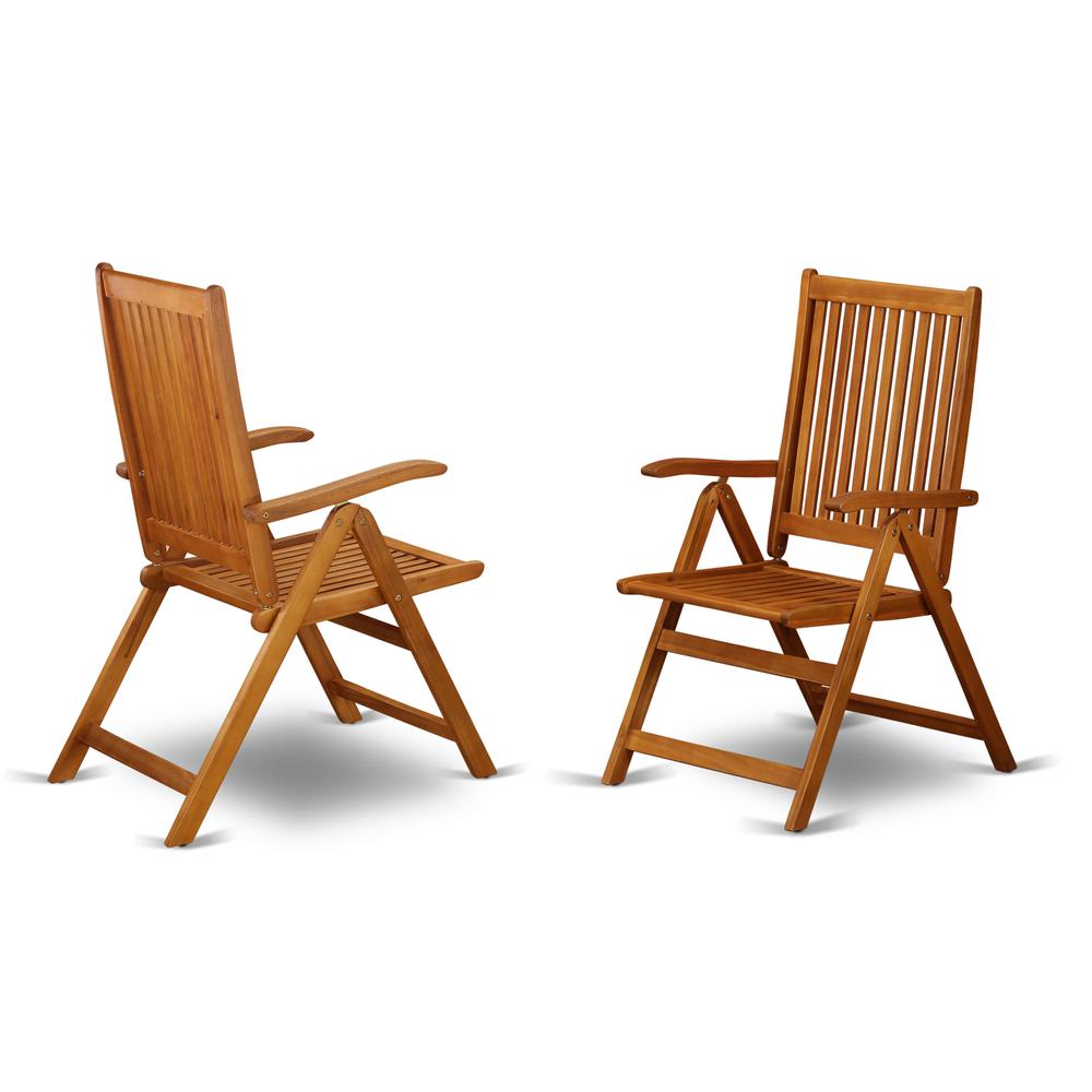  Wooden Patio Chair Natural Oil BCNC5NA By East West Furniture 