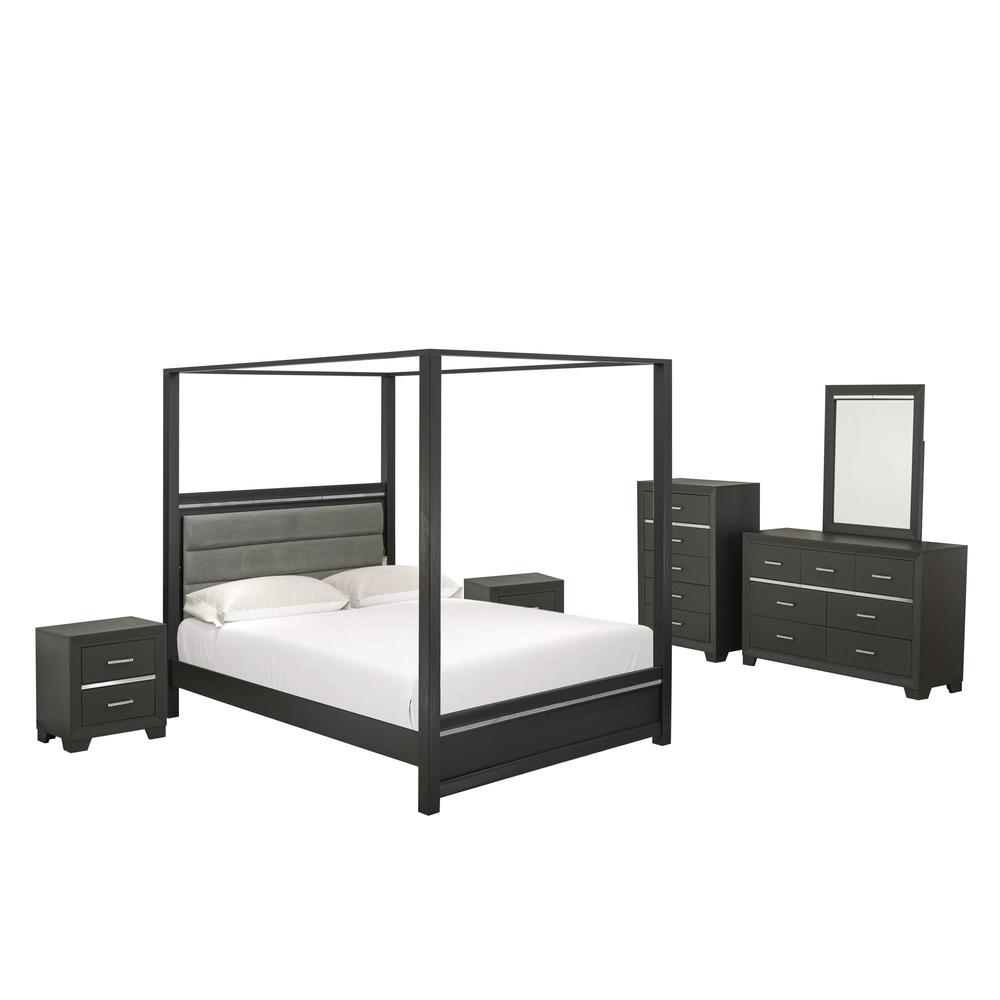  6-Piece Denali Queen Size Bedroom Set By East West Furniture 