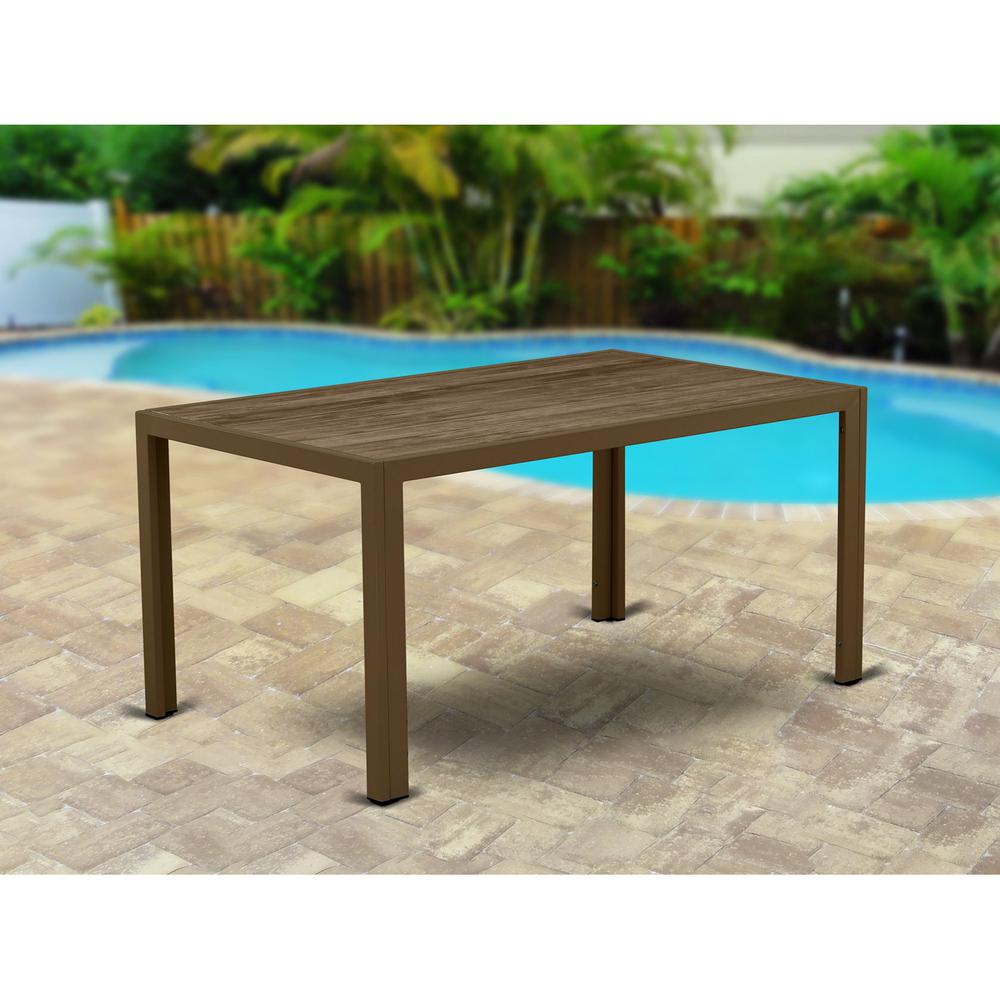  Wicker Patio Table Brown JULTW02 By East West Furniture 