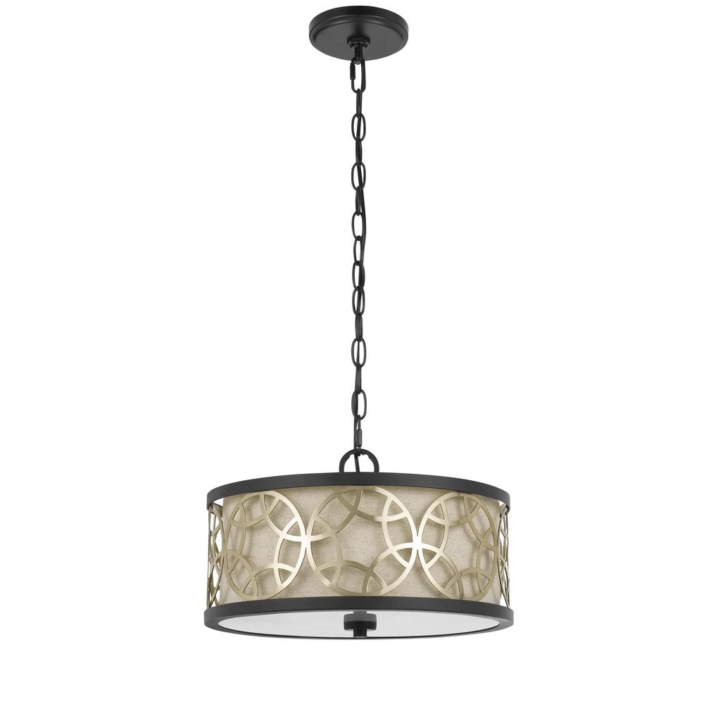  60W X 2 Carmel 2 Light Metal 2 In 1 Semi-Flush / Pendant Chandelier By Cal Lighting 