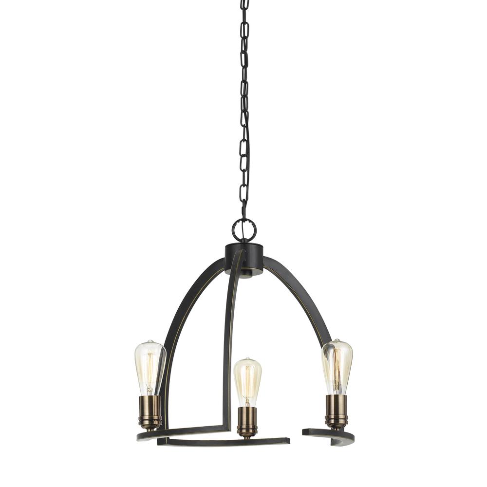  18.5" Height Metal Chandelier In Dark Bronze Finish By Cal Lighting 