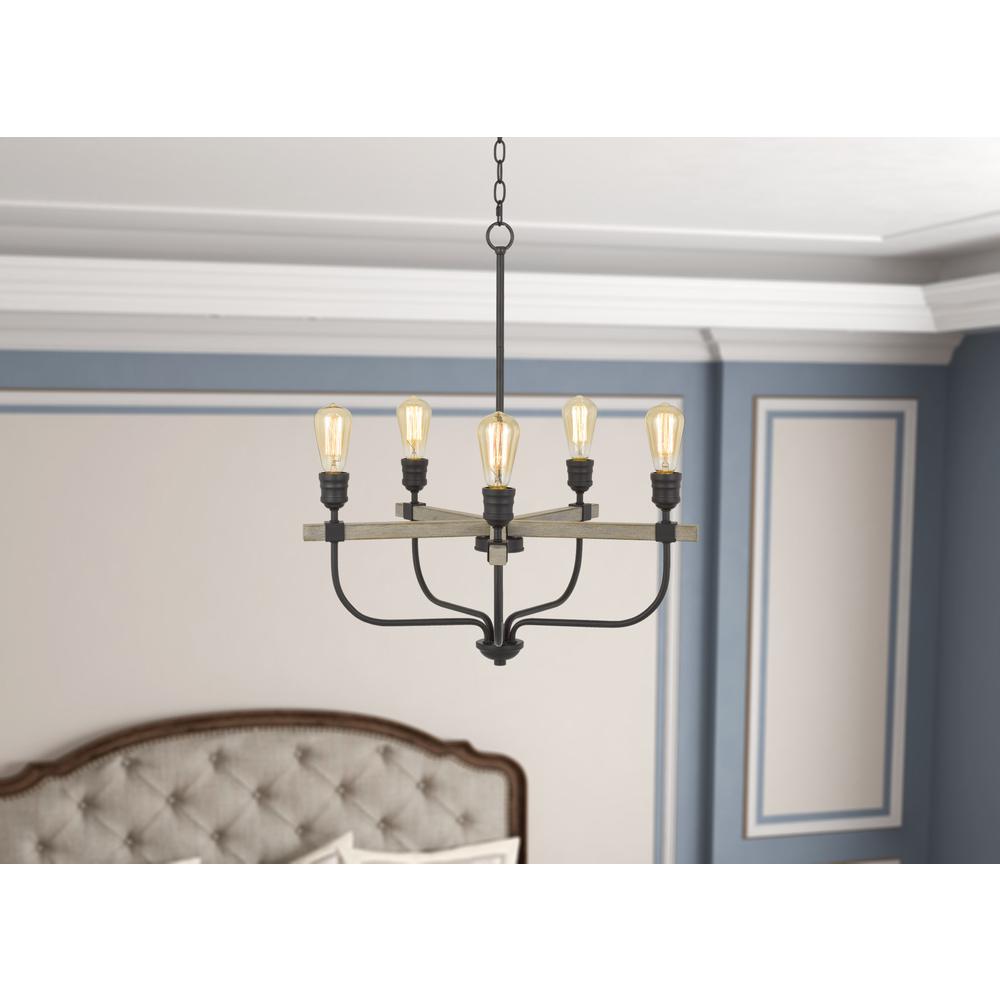  60W X 5 Sion Metal Chandelier By Cal Lighting 