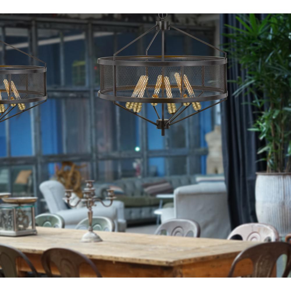  60W X 6 Halle Metal Chandelier (Edison Bulbs Are Not Included) By Cal Lighting 