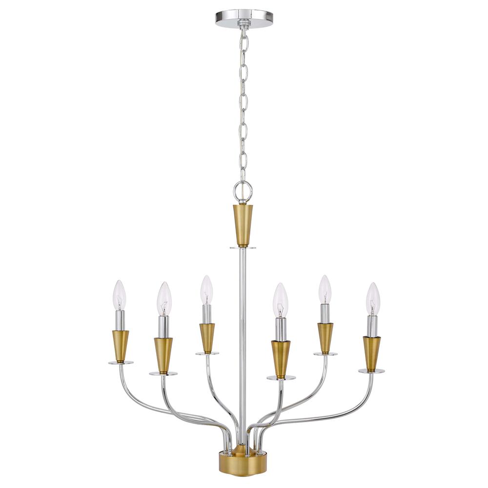  60W X 6 Weston Metal Chandelier By Cal Lighting 