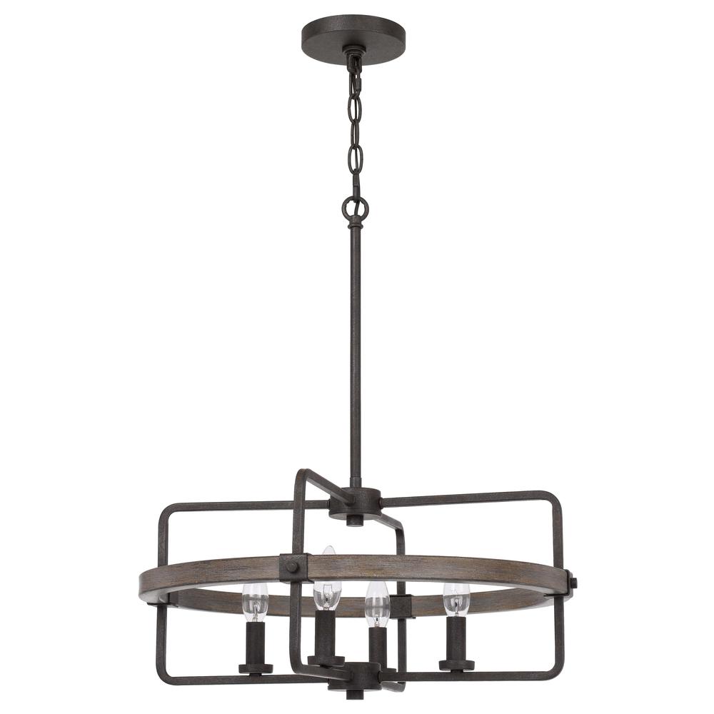  60W X 4 Rawlins Metal Chandelier By Cal Lighting 