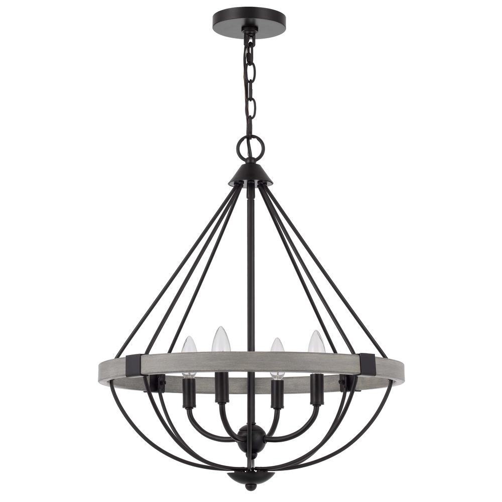  60W X 4 Somersworth Metal Chandelier By Cal Lighting 