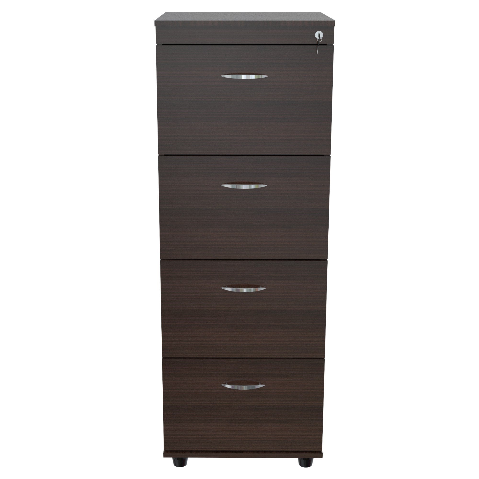  Espresso Wood Finish Four Large Drawer Filing Cabinet By Homeroots 